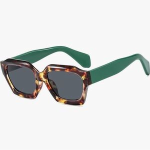 Tortoise and Green Sunglasses